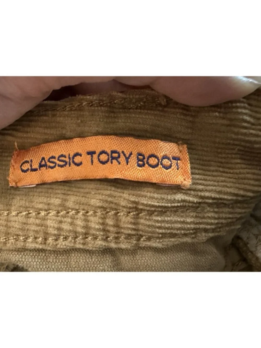 Tory Burch Tan Corduroy Pants Y2K Low Rise Boot Cut Sz 25